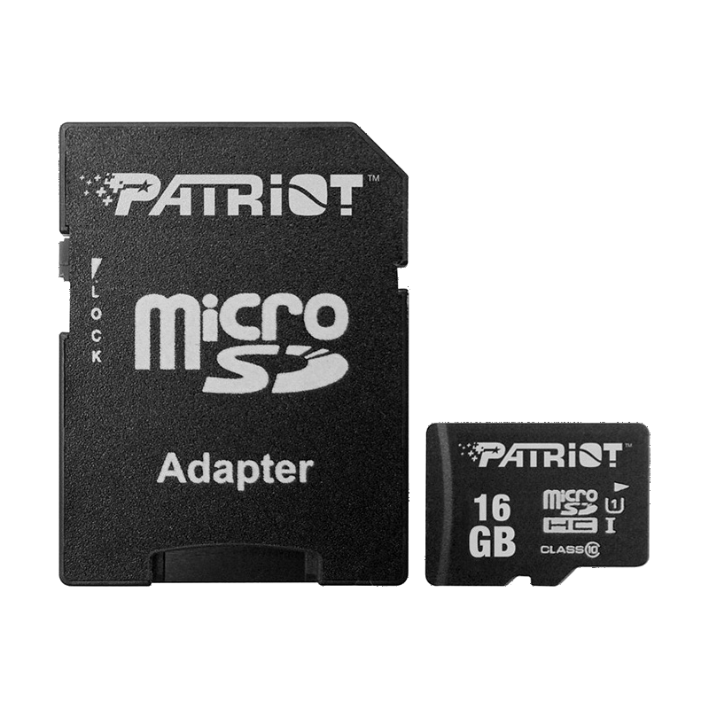 Карта пам'яті Patriot LX Series 16GB MicroSDHC with SD Adapter (PSF16GMCSDHC10)